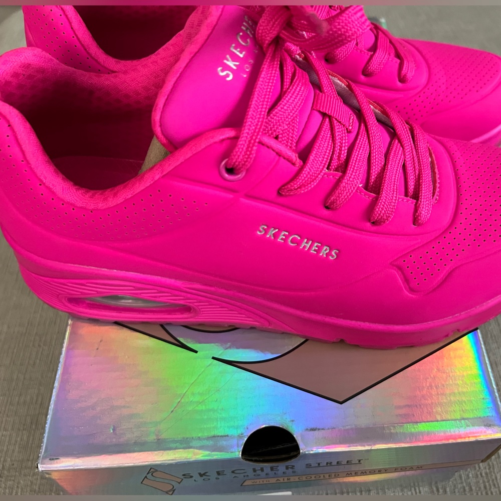 Skechers Uno Night Shades Comfort Sneaker, Women's Size 9, Pink MSRP $80